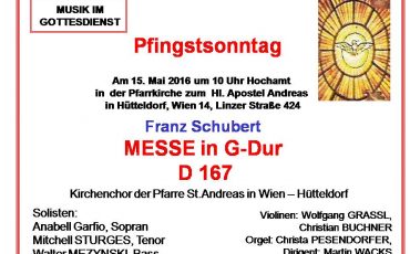 Schubert Messe Pfingsten