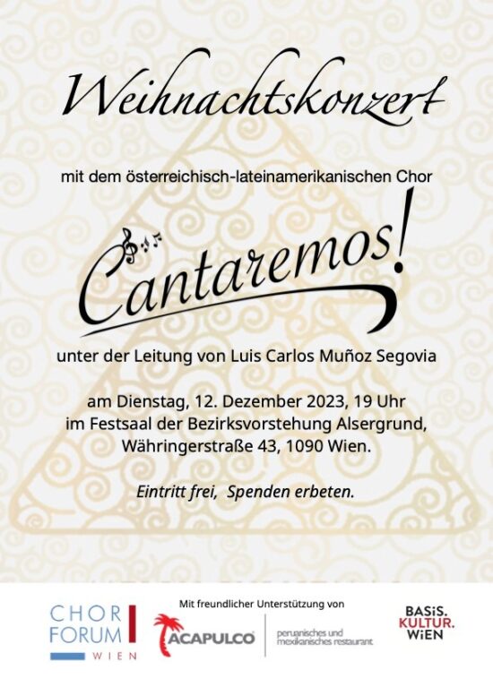 Cantaremos Weihnachtskonzert